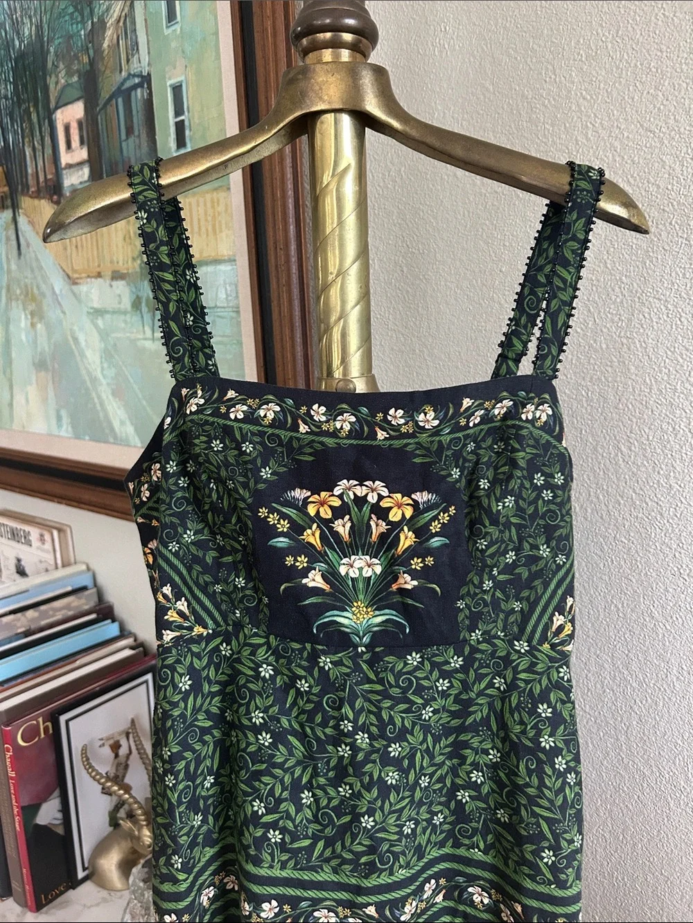 Farm Rio Black Flowers Arch Maxi dress - Picture 2 of 8